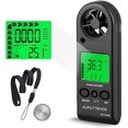 thumbnail image 1 of Handheld digital anemometer for measuring wind speed, measuring wind speed, temperature and maximum/average/current speed, accuracy, measuring for windsurfing, 1 of 5