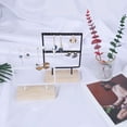 thumbnail image 4 of Soporte de exhibición de de pendientes para el hogar, soporte de joyería para sala de estar y dormitorio, organizador de exposiciones Ropa, zapatos y accesorios Miscelánea 36 hoyos negro Jumpingount AP015755-04, 4 of 6