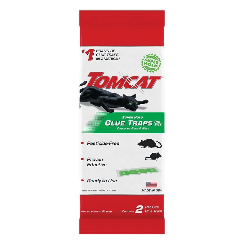TOMCAT Super Hold Glue Traps Rat Size, 2 Traps