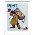thumbnail image 2 of Art.com Mermaid or Lobsterman Saturday Evening Post Cover, August 20,1955 Giclee Print by Norman Rockwell, White Frame Wall Art, 32" x 40", 2 of 4