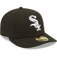 thumbnail image 3 of Men's New Era Chicago White Sox Black & White Low Profile 59FIFTY Fitted Hat, 3 of 6