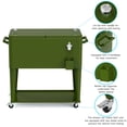 thumbnail image 3 of FreeLung 80QT Rolling Cooler Cart with Wheels Ice Chest Outdoor Backyard Coolers on Wheels Green, 3 of 7