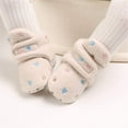 thumbnail image 2 of Baby Booties Newborn Boys Girls Fleece Boots Non Slip Grippers Stay On Slipper Socks Infant First Walker Winter Warm Crib Shoes, 2 of 7
