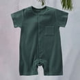 thumbnail image 3 of KVPLBQFD Infant Girls Romper Newborn Summer Jumpsuit Sleeveless Clothing Baby Button Solid Pocket Bodysuit Infant One Piece Outfits Clothes, 3 of 7