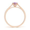 thumbnail image 2 of ANGARA Natural 0.25 Ct. Amethyst with Diamond Solitaire Ring in 14K Rose Gold for Women (Ring Size: 4), 2 of 8
