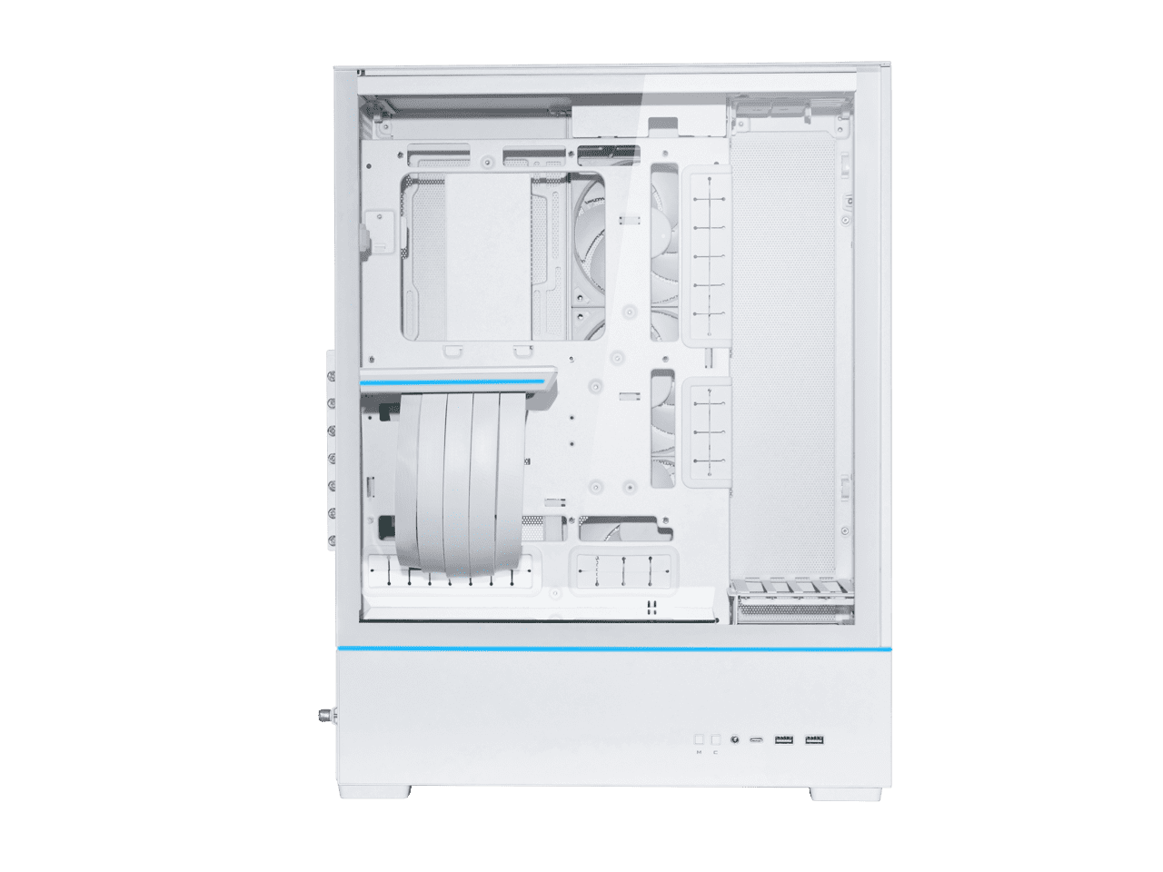LIAN LI SUP01 White  Steel / Tempered Glass ATX Mid Tower Computer Case ----SUP01W