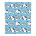thumbnail image 2 of Jay Franco & Sons, Inc. Hello Kitty Blankets and Throws White Sherpa Backed - Christmas Kitty Holding Candy Canes, Full/Queen 90"x90", 2 of 4