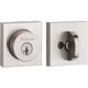 thumbnail image 1 of Kwikset Halifax Cerradura de cerrojo, puerta de entrada frontal con llave exterior cuadrada de níquel satinado, seguridad SmartKey Rekey resistente a golpes, cerrojo de un solo cilindro, con protecció, 1 of 3