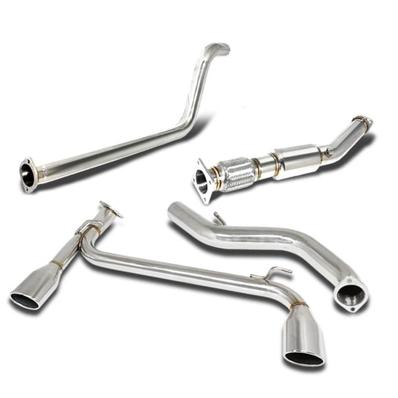 DNA Motoring For 2003-2005 Dodge Neon SRT4 Catback Exhaust System 4.75" Dual Path Tip Muffler