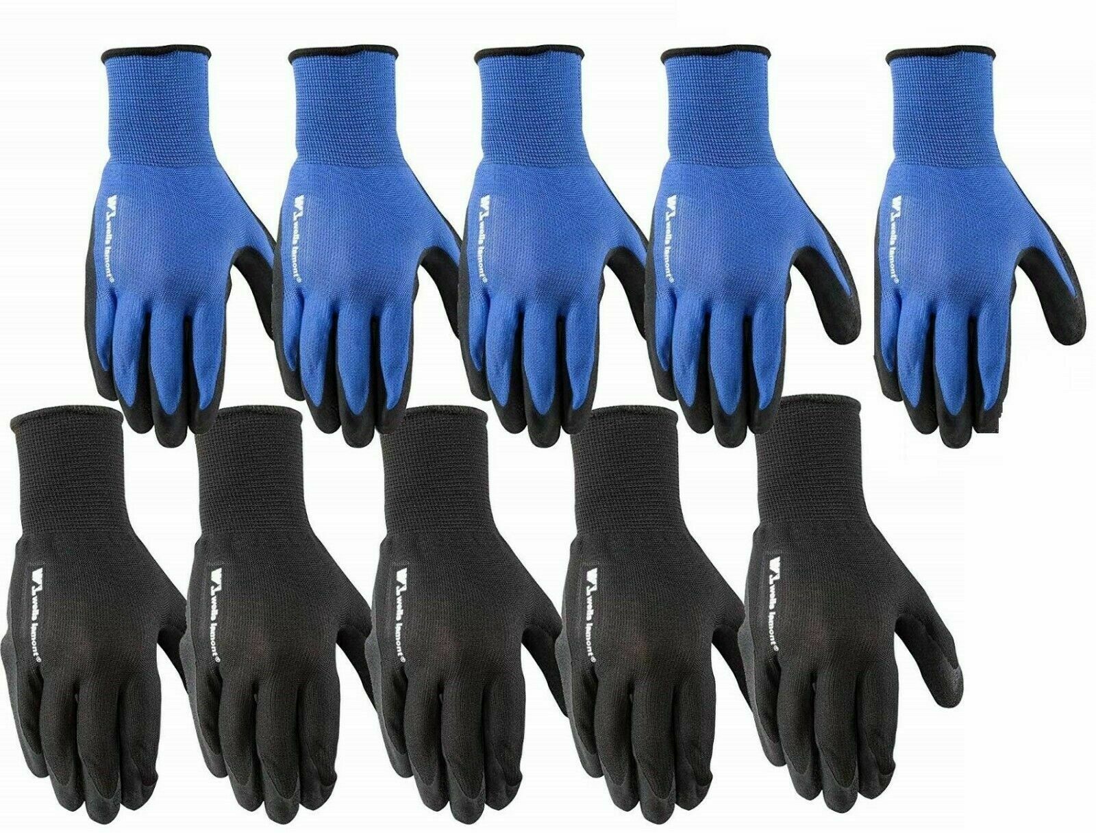 Wells Lamont Foam Latex Work Gloves 10 Pairs Size Medium NEW