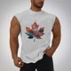 thumbnail image 1 of Camiseta sin mangas de cuello redondo para hombre, informal, a la moda, sin mangas, con estampado, cuello redondo, deportiva, de poliéster, 1 of 5