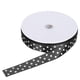 thumbnail image 1 of Cinta de satén con estampado de lunares, lazos para el pelo, corbata para envolver regalos, herramienta para manualidades, 100 yardas, 2,5 cm, color negro, 1 of 5