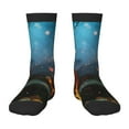 thumbnail image 1 of Kdxio Spooky Halloween Print Children's Socks for Daily Wear and Sports Use Colorblock Mid-Calf Design Breathable Material, 1 of 5
