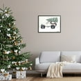 thumbnail image 2 of Snowy White Truck Carrying Fresh Christmas Tree Transportation Painting Framed Art Print Wall Art, 2 of 5