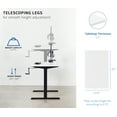 thumbnail image 5 of VIVO Manual 43” x 24” Stand Up Desk | White Table Top, Black Frame, 5 of 8