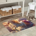 thumbnail image 7 of Pofeuu Rainbow Cloud White Horse Print Flannel Doormats Rug16"x24"Rug Washable Doormats Indoor Outdoor Rugs for Layered Front Door Mats, Porch, Kitchen, Entryway, 7 of 7