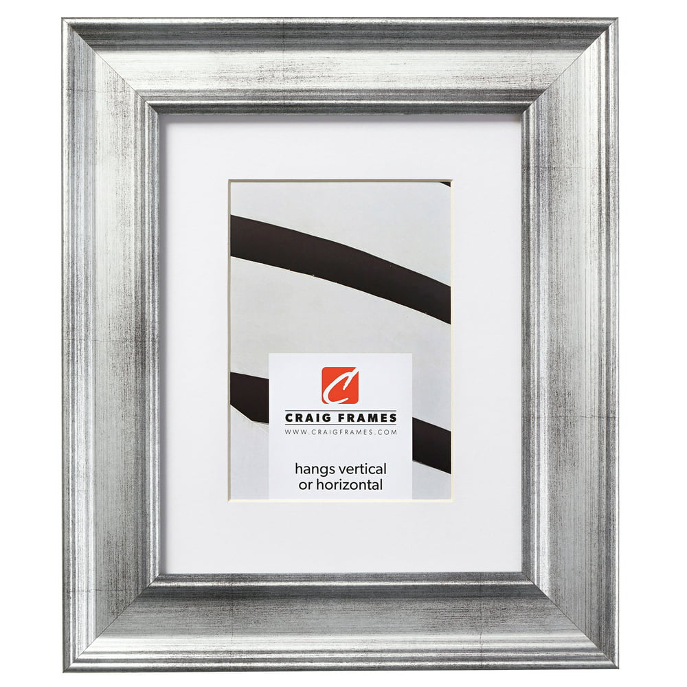 Craig Frames Revival, 20 x 24 Inch Distressed Silver Picture Frame Matted to Display a 16 x 20