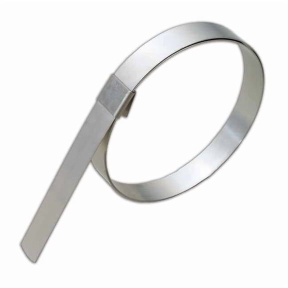 Band-It Hose Clamp,5/8"W,Center-Punch,PK10 GRP14S