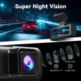 thumbnail image 5 of REDTIGER Dash Cam Front and Rear, Dash Cam 4K with WiFi & GPS, 4K/2.5K Front+1080P Rear Dashcam, Dash Camera with Night Vision, 3.18'' LCD Screen, Loop Recording, Black, 5 of 13