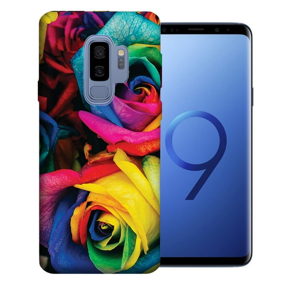 MUNDAZE For Samsung Galaxy S9 Plus Colorful Roses Design TPU Gel Phone Case Cover