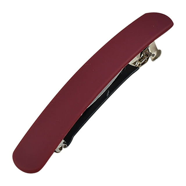 Pinzas para el cabello para mujer, pasadores franceses mate para cabello fino y fino, accesorios para el cabello con pinza plana, no se resbalan (vino).