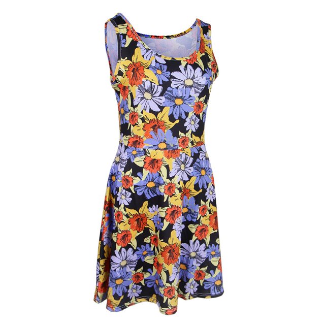 de con Estampado Floral Midi Skater Cóctel Damas Bohemio Floral METRO