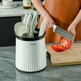 thumbnail image 4 of Bdfzl Kitchen Rotating Knife Rack Shelf Countertop Multifunction Chopsticks Tube Knife Rack Integrated Storage Box Home Knife Rack, 4 of 8