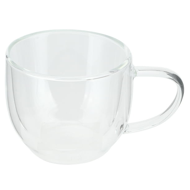 Tasse à thé en verre avec poignée transparente