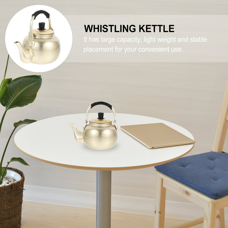 UPKOCH Rice Whistling Tea Kettle Wine Kettle Aluminium Coffee Tea Serving  Pouring Kettle Induction Water Boiling Kettle For Home Kitchen 1L