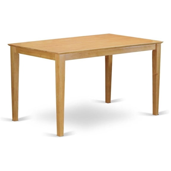 Atlin Designs Rectangular Traditional Wood Dining Table in Oak