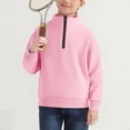 thumbnail image 5 of Mercatoo Teen Boys Long Sleeve Shirts Quarter Zip Pullover Sweatshirt Kids Trendy Fall Athletic Jacket Youth Half Zip Up Hoodie, 5 of 9