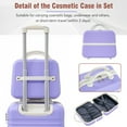 thumbnail image 6 of PAPROOS Travel Luggage Set of 3, 20in 24in Hardside Suitcase with Cosmetic Case, Lightweight Suitcase Set with Spinner Wheels, Expandable Hardshell Luggage Sets, Purple, 6 of 8