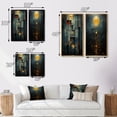 thumbnail image 4 of Designart "Retro Minimalism Urban Blues" Modern Geometric Framed Wall Art Set Of 2 - Modern Gold Gallery Wall Frame Set For Home Decor, 4 of 6