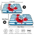 thumbnail image 3 of Balery Red Funny Crab on Blue Stripe Print Car Windshield Sun Shade,Windshield Sunshade for Car Pickup Truck SUV Accessories-Medium, 3 of 7