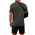 thumbnail image 4 of OIOLOYJM Men's Post Shoulder Surgery Shirt Casual Short Sleeve Adaptive Clothing with Side Snaps Comfy Loose Fit Top for Rotator Cuff Recovery Dark Gray XL, 4 of 5