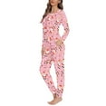 thumbnail image 2 of Suhoaziia Pajamas for Women Set Plus Size Long Sleeve Shirt Loose Fitting Crewneck Nightwear with Two Pockets,Cute Santa Home Loungewear Pjs Fit for XL Ladies, 2 of 5