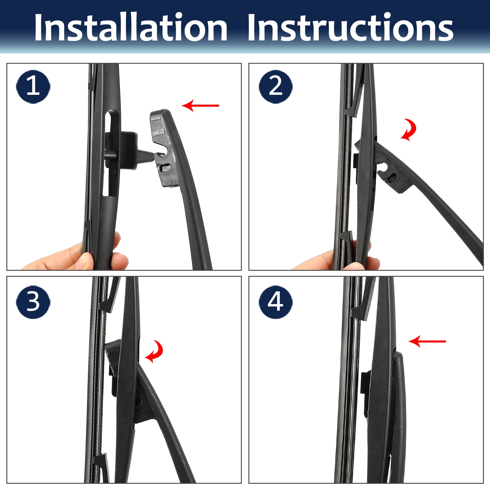 Rear Windshield Wiper Blade Arm Set Replacement for Honda Pilot 2009 2010 2011 2012 2013 2014 2015