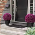 thumbnail image 3 of Artificial Boxwood Topiary Balls Outdoor Decor Greenery Spheres for Garden Backyard Balcony Wedding Home Decor Weather Resistant for Outdoor Indoor Use, 3 of 7