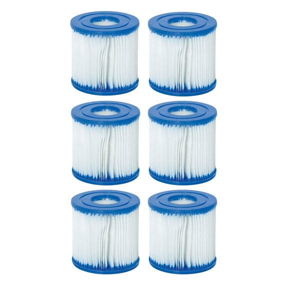 Bestway Swimming Pool Filter Pump Replacement Cartridge Type - (VII) (6-Pack)