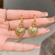thumbnail image 4 of Pendientes de Oro Corazón Pendientes de las mujeres de metal de estilo de tres dimensiones, 4 of 7
