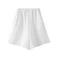 thumbnail image 2 of MKOSPLRT Cotton Linen Kids Shorts 2-10 Years Elastic Waist Bermuda Shorts Solid Lounge Wide Leg Shorts Lightweight Summer Shorts, 2 of 6