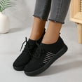 thumbnail image 2 of JINMGG Sneakers for Women Plus Clearance Women Lace Up Sneakers Color Solid Color Shoes Plus Size Fashion Sports Casual Shoes Black 40, 2 of 4