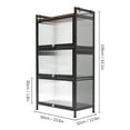 thumbnail image 2 of Black 4Tier Kitchen Organizer Shelf Storage Cabinet for Microwave Coffee Station, 2 of 15
