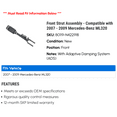 thumbnail image 2 of Front Strut Assembly - Compatible with 2007 - 2009 Mercedes-Benz ML320 2008, 2 of 2