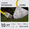 thumbnail image 2 of Cable de extensión EP 3 metros con luz para exteriores, 3 tomacorrientes, 14/3 SJTW, 2 of 7