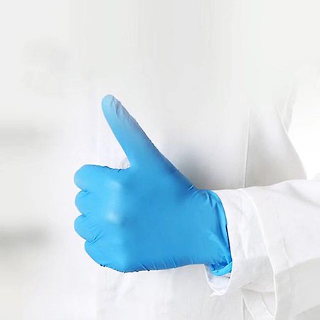 Gants Jetables Nitrile Bleu 6 Mil - Lot De 100, Taille L, Sans Poudre, Usage Intensif