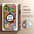 thumbnail image 1 of iPhone MagSafe Series | Doodle Smiley Cartoon Leather Phone Case, iPhone 13 Pro Max, 1 of 6