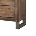 thumbnail image 4 of Modern Style 3 Drawers Wood Nightstand, Brown, 4 of 5