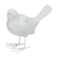 thumbnail image 3 of 6 Inch Bird Figurine Set of 2 - Resin - Modern Style Sculpture - White Finish, 3 of 5