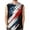 Black, variant on Men's Sleeveless American Flag And Eagle Design Casual Summer Tank Top For Independence Day